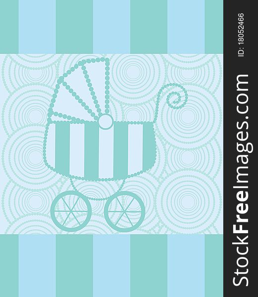 Baby boy arrival announcement card. Baby boy arrival announcement card