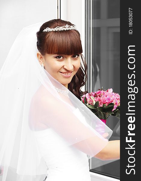 High-resolution photo with a beautiful young bride