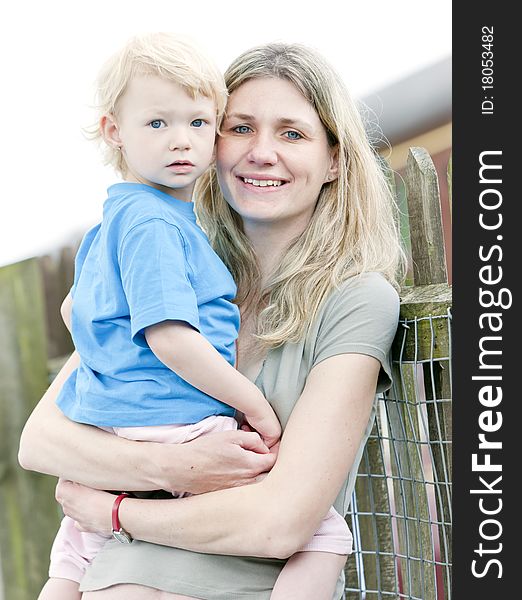 Portrait of mother with her little daughter. Portrait of mother with her little daughter