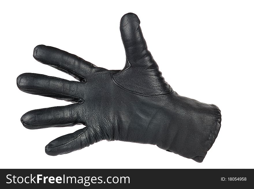 A hand in a glove shows fingers