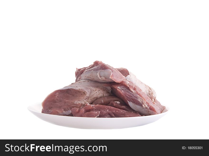 Crude Meat On A Plate