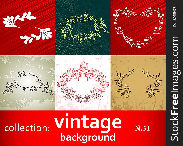 It is a collection vintage background