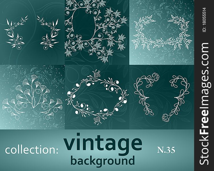 It is a collection vintage background