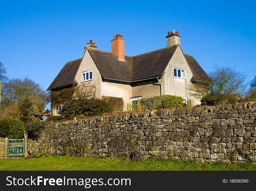 Old country house in a Peak District village