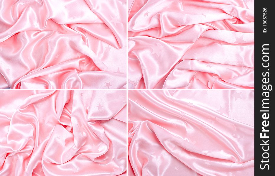 Four samples of silk wave