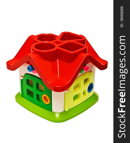 House for toys on a white background (isolated).