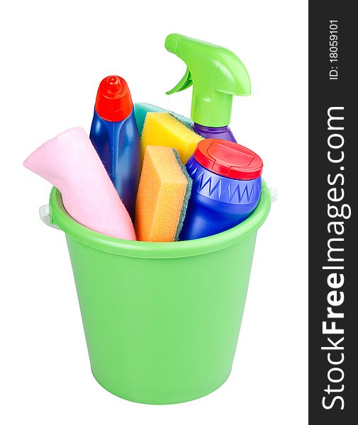 Bucket With Cleaning Articles
