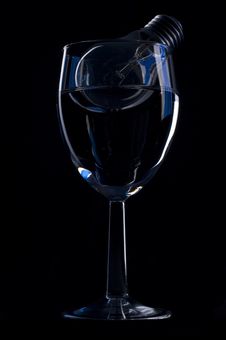 Wine Glass And Light Bulb Stock Images Wine Glass And Light Bulb Stock Images