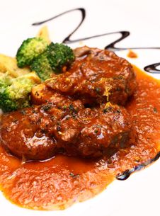 Veal Shank Served With Special Gravy Royalty Free Stock Photos Veal Shank Served With Special Gravy Royalty Free Stock Photos