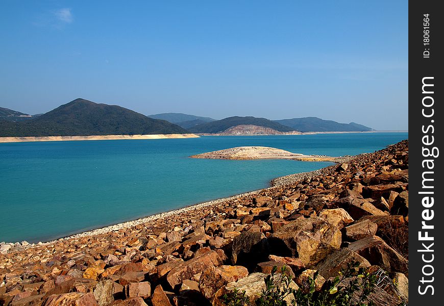 Hong Kong Man Yee Reservoir in Sai Kung Pak Tam Chung. Hong Kong Man Yee Reservoir in Sai Kung Pak Tam Chung