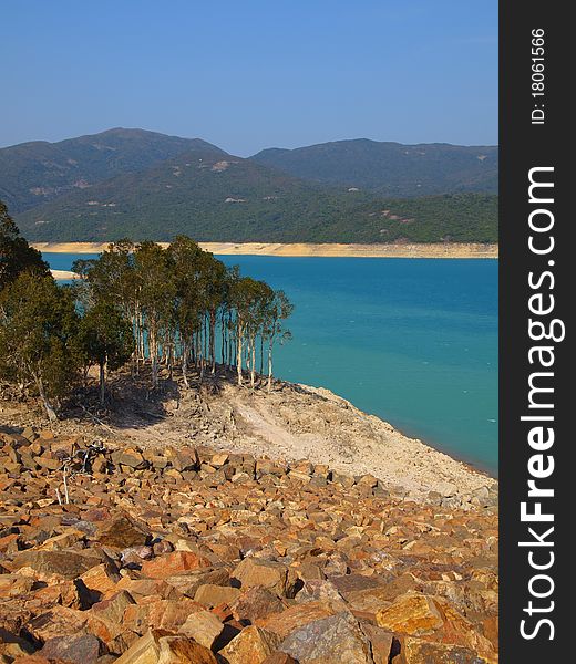 Close up of Man Yee Reservoir in Sai Kung Pak Tam Chung. Close up of Man Yee Reservoir in Sai Kung Pak Tam Chung