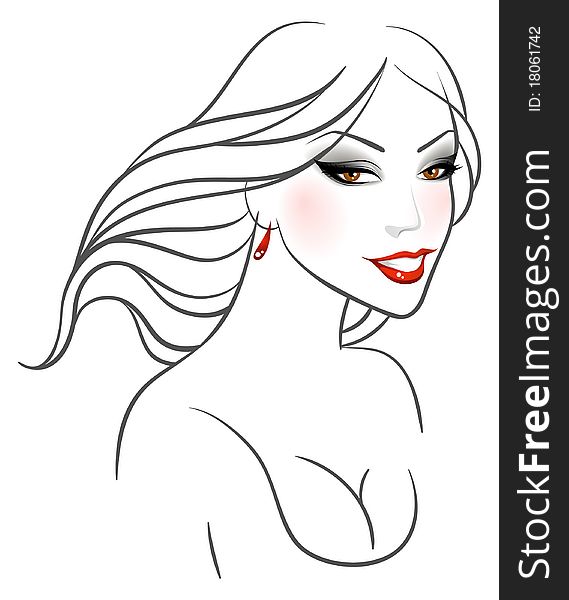 Vector illustration of Elegance woman