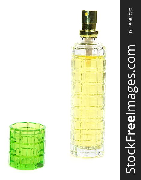 Yellow perfume bottle