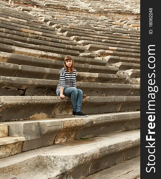 Girl In The Amphitheater