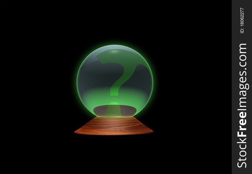 3d generated ilustration of magic ball