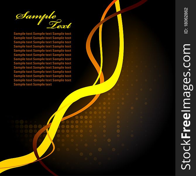 Abstract template with yellow lines. Abstract template with yellow lines