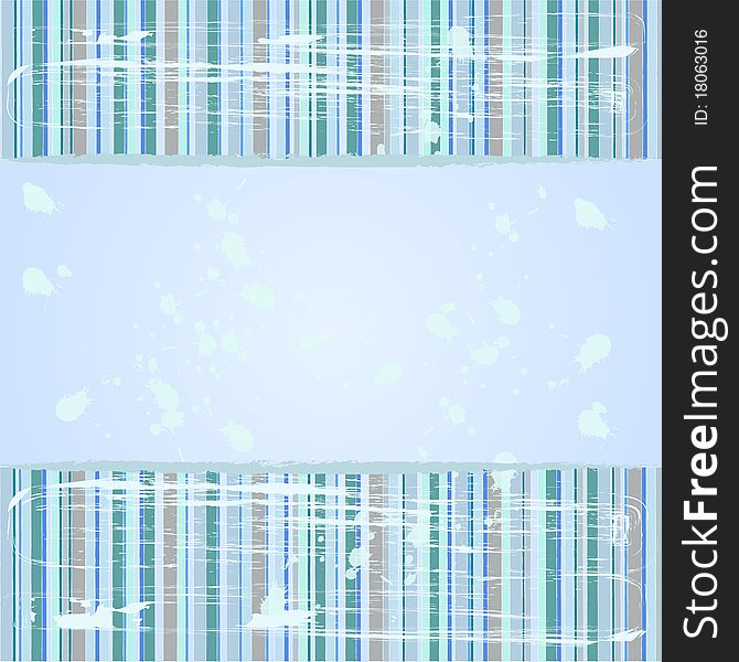 Old blue striped background with spots