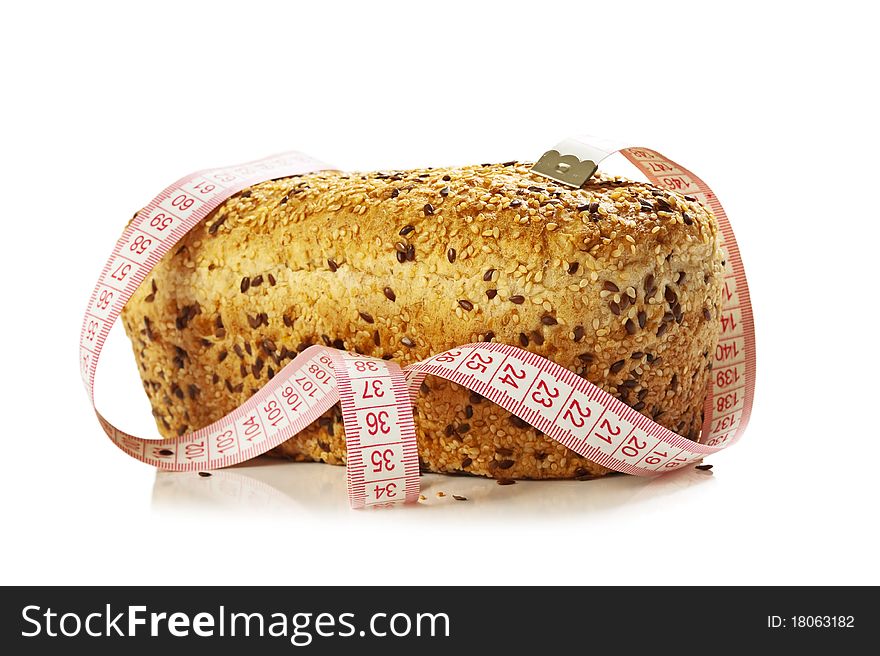 Fresh bread isolated over white