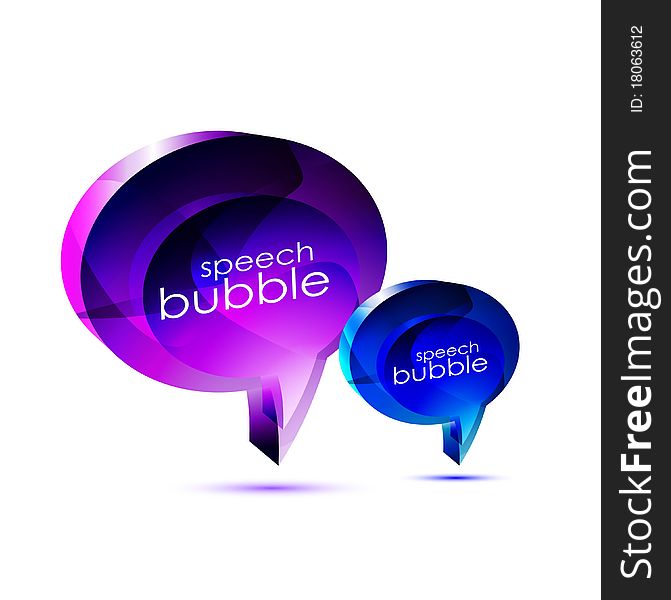 Business concept design with 3d speech bubble