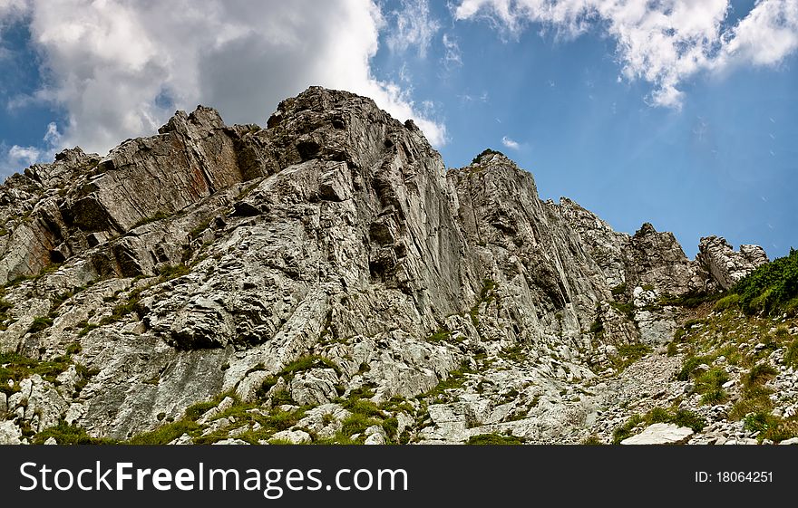 Summer mountain landscape in the Polish Tatry