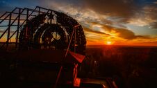 Sunrise Over Pripyat, Chernobyl, Aerial View Stock Image Sunrise Over Pripyat, Chernobyl, Aerial View Stock Image