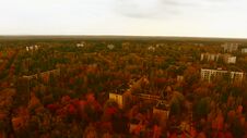 Aerial View Of Pripyat, Chernobyl, Beautiful Landscape Royalty Free Stock Photo