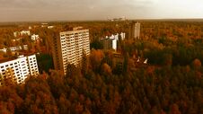 Aerial View Of Pripyat, Chernobyl, Beautiful Landscape Royalty Free Stock Photos Aerial View Of Pripyat, Chernobyl, Beautiful Landscape Royalty Free Stock Photos