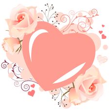 Delicate Heart-shaped Frame Royalty Free Stock Photography
