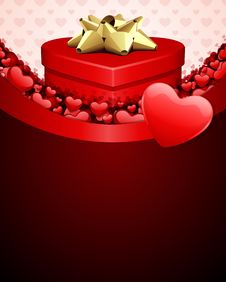 Heart Gift And Card With Heart Royalty Free Stock Photos