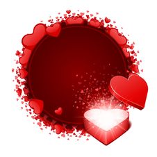 Open Heart Gift And Card With Hearts Royalty Free Stock Image Open Heart Gift And Card With Hearts Royalty Free Stock Image