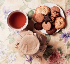 Tea With Honey And Cookies Royalty Free Stock Photos Tea With Honey And Cookies Royalty Free Stock Photos