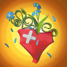 3D Flower Love Royalty Free Stock Images 3D Flower Love Royalty Free Stock Images