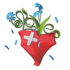 3D Flower Love Stock Photo 3D Flower Love Stock Photo