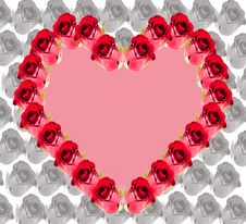 Pink Heart Of Roses Stock Photos Pink Heart Of Roses Stock Photos