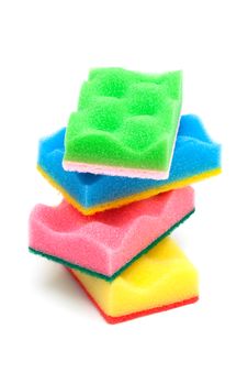 Red, Yellow, Green And Blue Sponge Stock Photography Red, Yellow, Green And Blue Sponge Stock Photography