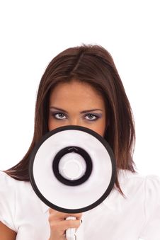 Business Woman Megaphone Royalty Free Stock Photo Business Woman Megaphone Royalty Free Stock Photo