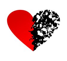 Broken Heart Royalty Free Stock Photography Broken Heart Royalty Free Stock Photography