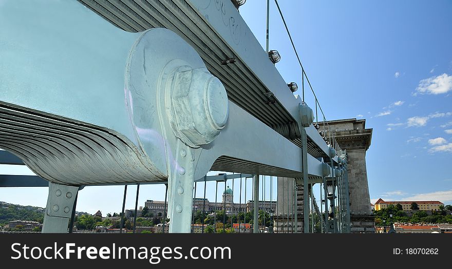 Chain bridge in Budapest - Article steel chains