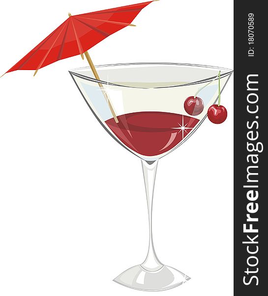 Cocktail with a cherry