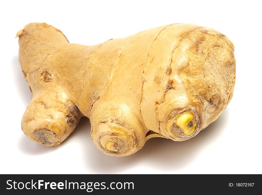 Rooth of ginger isolated over white