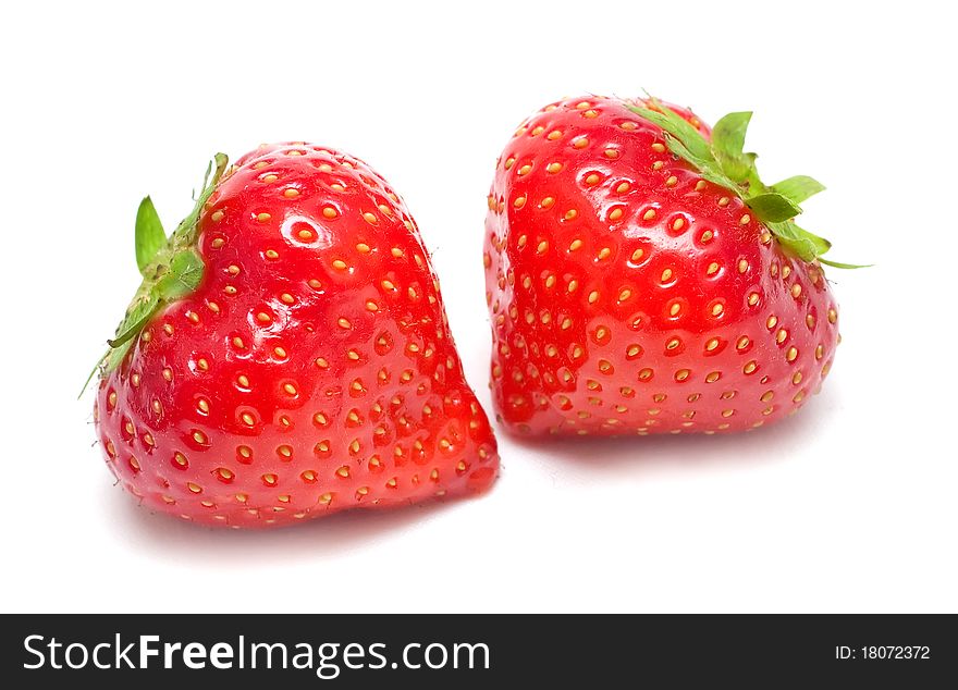 High resolution photo of beautiful strawberries on white. High resolution photo of beautiful strawberries on white