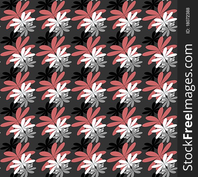 Seamless decorative floral pattern.  Vector illustration. Seamless decorative floral pattern.  Vector illustration.