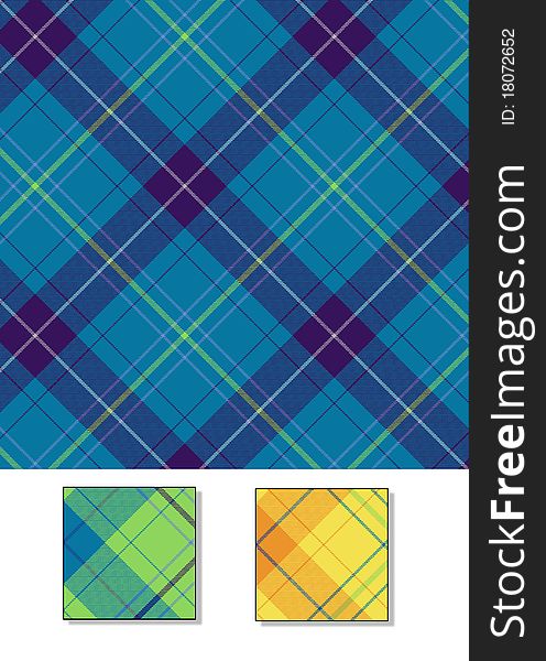 Vector Blue Plaid Background