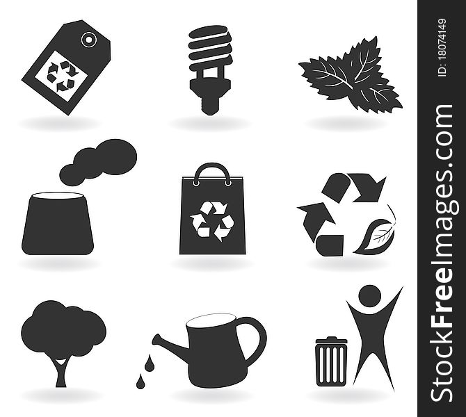 Eco And Environment Icon Set