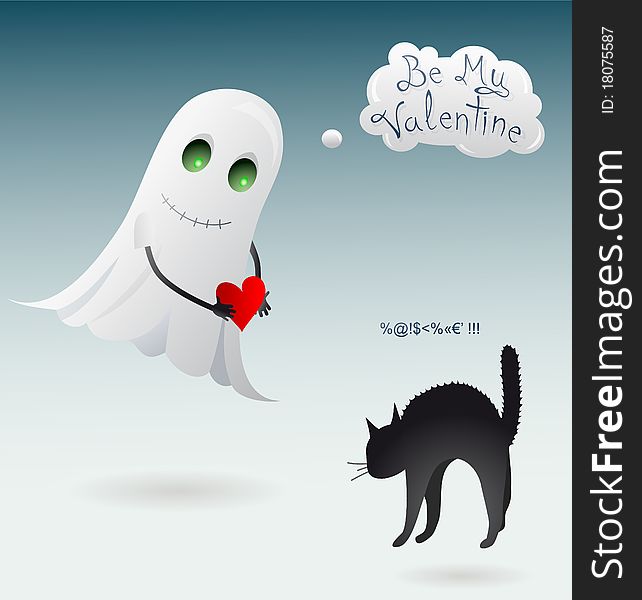 St. Valentine`s Day related greeting card design. St. Valentine`s Day related greeting card design
