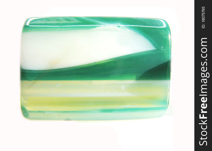 Green And White Chalcedony Crystal