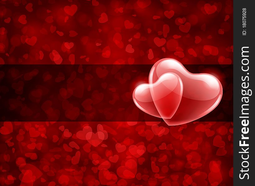 Two hearts Valentine's day or Wedding background