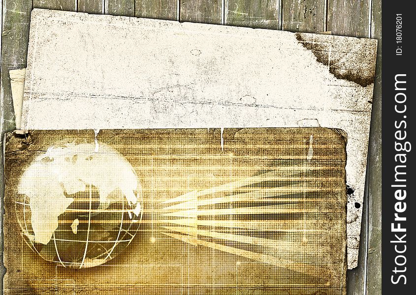 Old Pages And Globe - Abstract Background