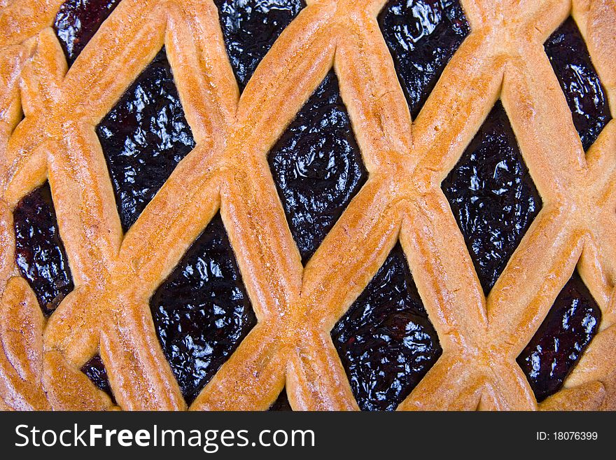 Pie with berry filling , edible background. Pie with berry filling , edible background