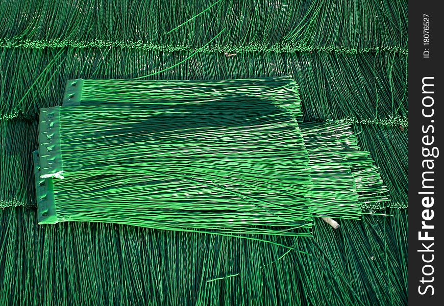 The artificial grass of the Garmisch-Partenkirchen ski jump ramp. The artificial grass of the Garmisch-Partenkirchen ski jump ramp